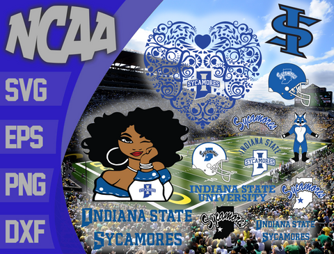 Indiana State Sycamores svg eps dxf png file, bundle ncaa svg, ncaa svg