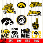 Bundle Logo Iowa Hawkeyes football svg eps dxf png file