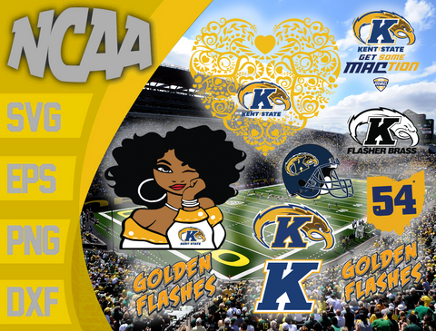 Kent State Golden Flashes svg eps dxf png file, bundle ncaa svg, ncaa svg