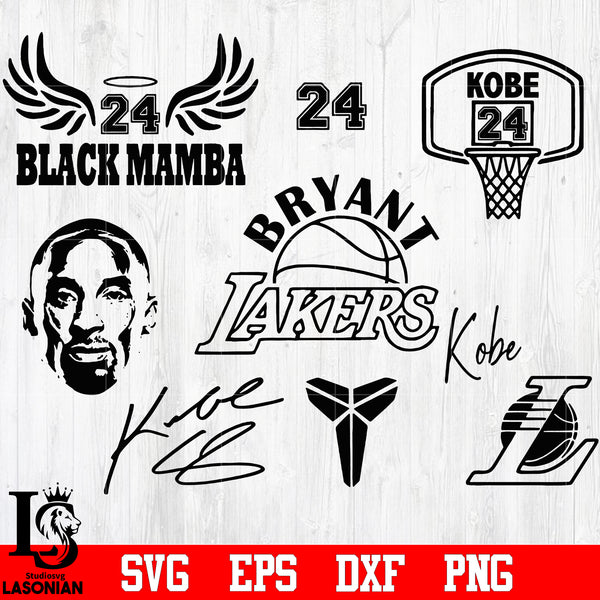 Kobe Bryant,# 24 LA Lakers 4 svg,eps,dxf,png file – lasoniansvg