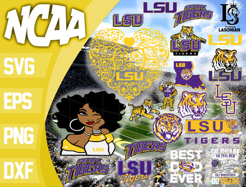 LSU Tigers svg svg eps dxf png file, bundle ncaa svg, ncaa svg