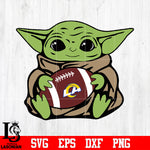 Los Angeles Rams Baby Yoda, Baby Yoda svg eps dxf png file
