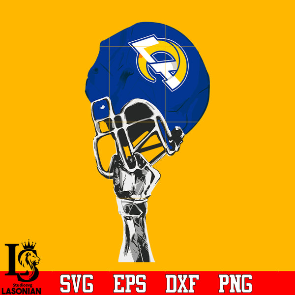 helmet Los Angeles Rams svg,eps,dxf,png file – lasoniansvg