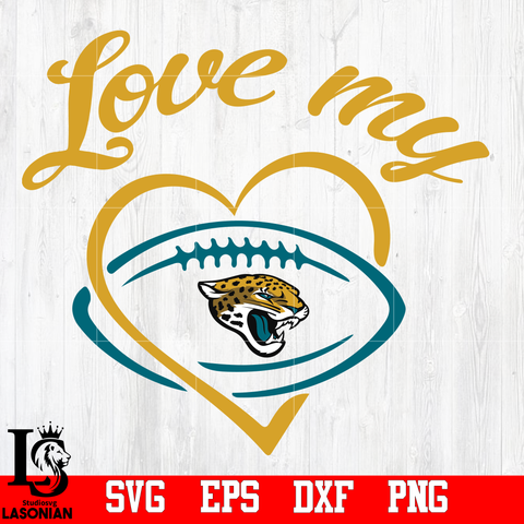 Love My Jacksonville Jaguars svg,eps,dxf,png file – lasoniansvg