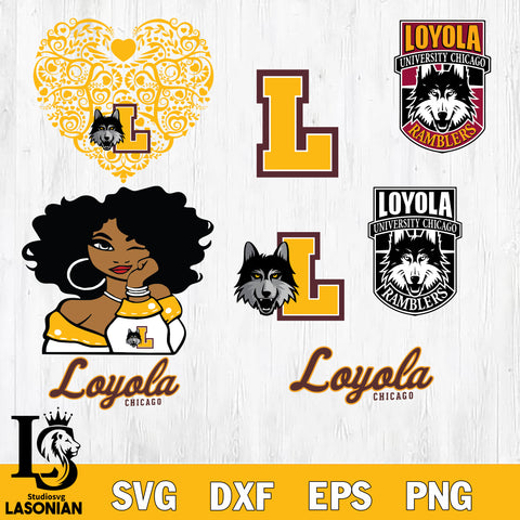 Bundle Loyola Chicago Ramblers svg eps dxf png file