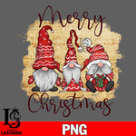 Merry Christmas Gnomes 2 PNG file, Digital Download