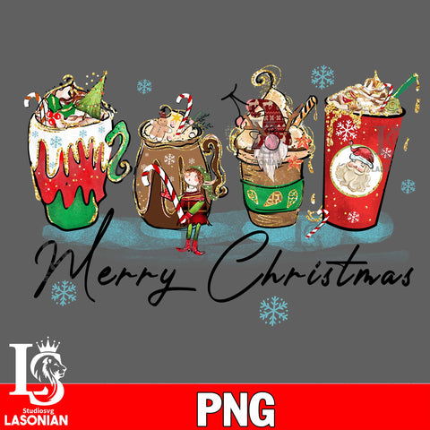 Merry christmas Coffee  PNG file, digital download