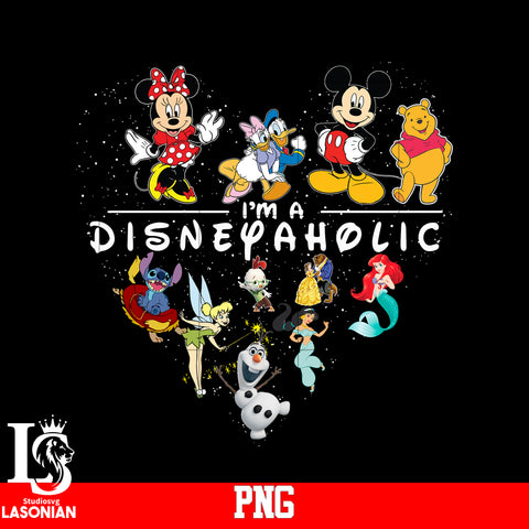 Mickey I'm Disney Aholic PNG file