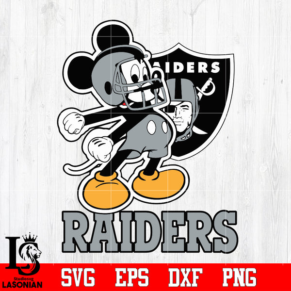 Love Oakland Raiders Mickey Head SVG, Mickey Raides