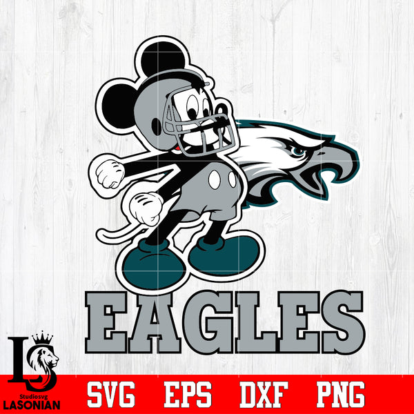 Philadelphia Eagles Surfboard Parttern Mickey Mouse Flower