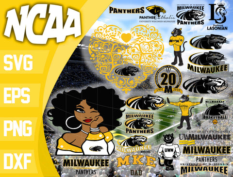 Milwaukee Panthers svg,bundle Milwaukee Panthers svg eps dxf png file, bundle ncaa svg, ncaa svg