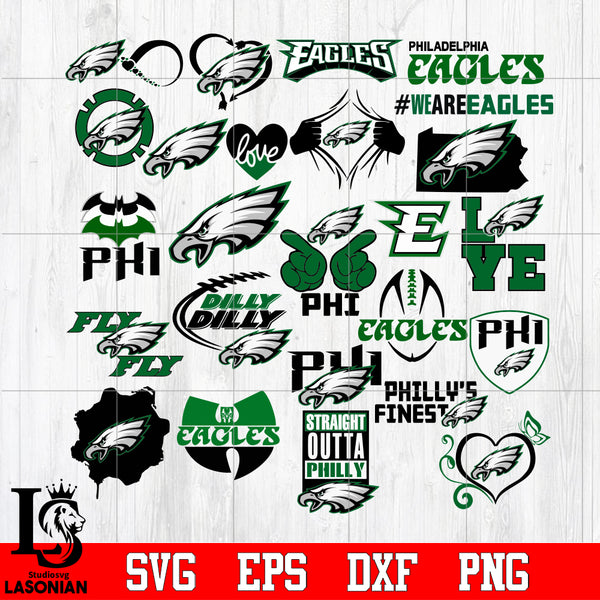 Philadelphia Eagles Circle Logo svg, nfl svg, eps, dxf, png