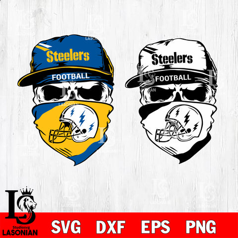 Pittsburgh Steelers Skull svg,eps,dxf,png file , digital download