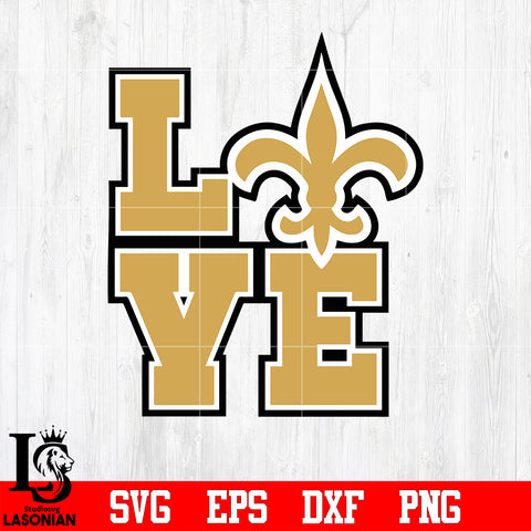 New Orleans Saints Love, Logo Svg Eps Dxf Png file