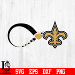 New Orleans Saints heart Svg Dxf Eps Png file