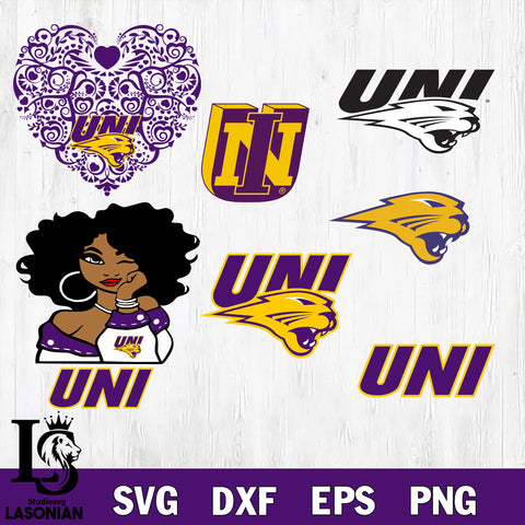 Bundle NCAA Northern Iowa Panthers svg eps dxf png file