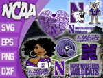 Bundle Northwestern Wildcats svg eps dxf png file