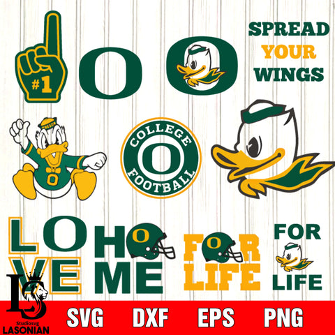 Bundle Logo Oregon Ducks football svg eps dxf png file