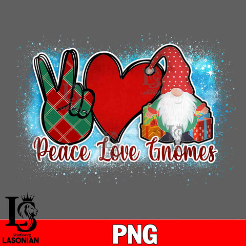 Peace Love Gnomes PNG file, Digital Download