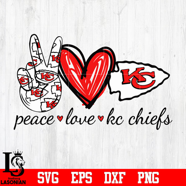 KC Heart SVG Love Kansas City SVG PNG DXF Chiefs