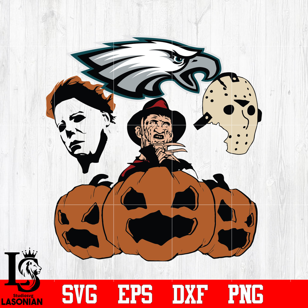 Horror Movie Team Philadelphia Eagles, NFL Png, Football Png, Cricut File