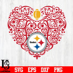 Pittsburgh Steelers Heart svg eps dxf png file