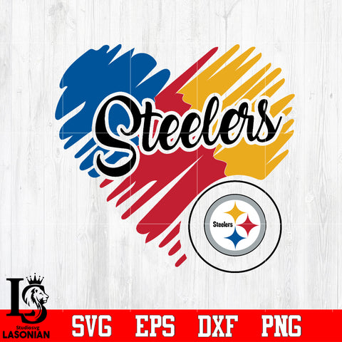 Pittsburgh Steelers Logo,Pittsburgh Steelers Heart NFL Svg Dxf Eps Png file