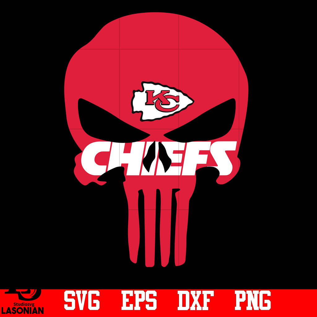 Skull Kansas City Chiefs SVG PNG