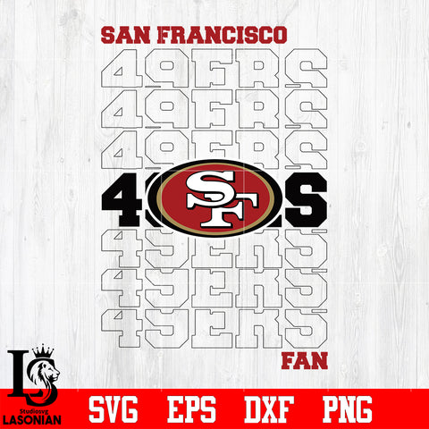 San Francisco 49ers Fan svg eps dxf png file