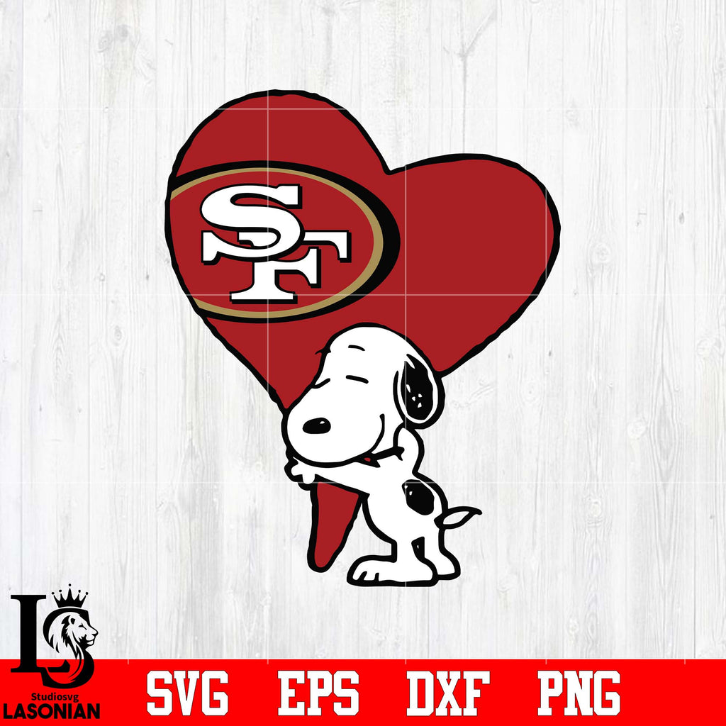 San Francisco 49ers Logo,San Francisco 49ers Heart NFL Svg Dxf Eps Png –  lasoniansvg
