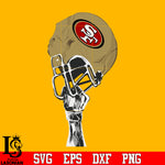 San Francisco 49ers hand helmet svg eps dxf png file