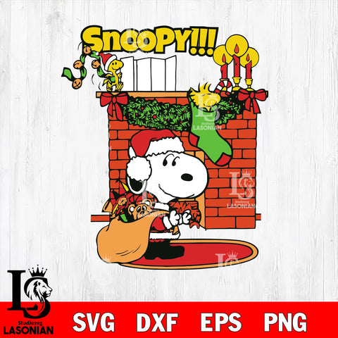 Snoopy Christmas svg eps dxf png file, digital download