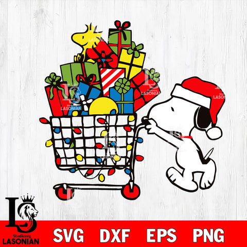 Snoopy Christmas svg eps dxf png file, digital download – lasoniansvg