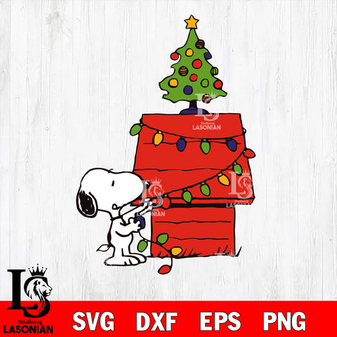 Snoopy Christmas svg eps dxf png file, digital download – lasoniansvg