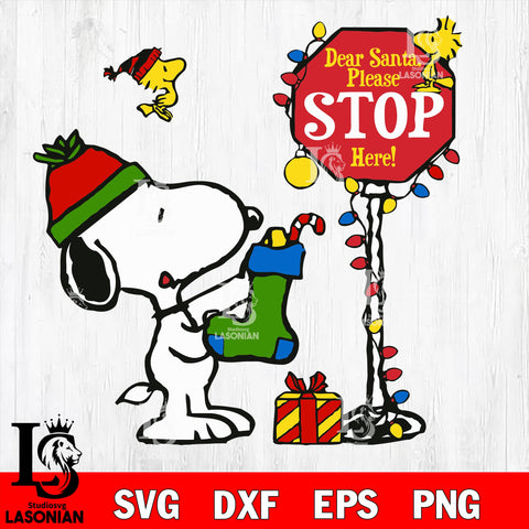 Snoopy Christmas svg eps dxf png file, digital download