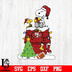 Snoopy merry christmas NFL San Francisco 49ers svg eps dxf png file