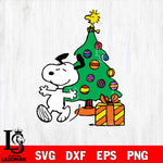 Snoopy Christmas svg eps dxf png file, Digital Download