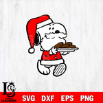 Snoopy christmas 18 svg eps dxf png file, Digital Download