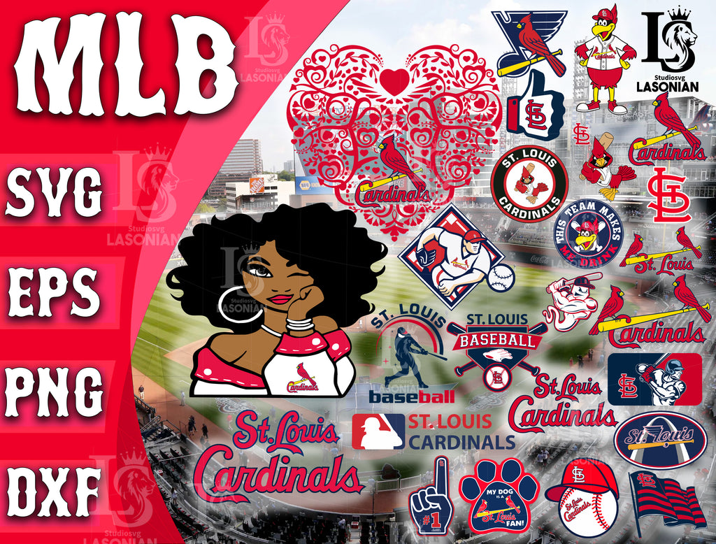 St, Louis Cardinals Baseball MLB Baseball Set Design SVG Files, Cricut –  lasoniansvg