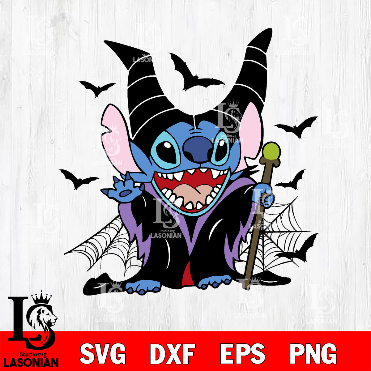 Stitch witch svg, halloween svg eps dxf png file – lasoniansvg