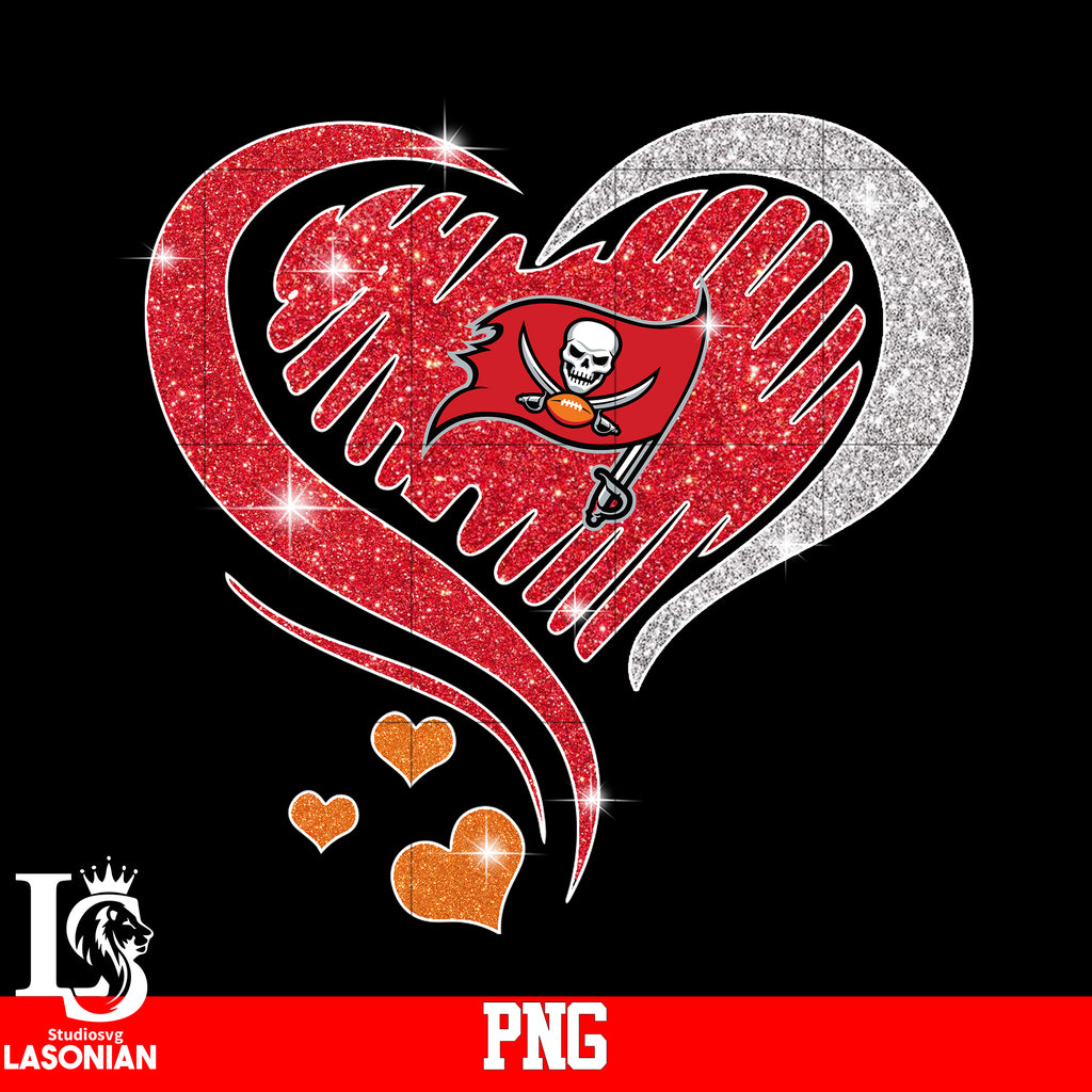 Tampa Bay Buccaneers heart PNG file – lasoniansvg