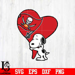 Tampa Bay Buccaneers Snoopy heart svg eps dxf png file