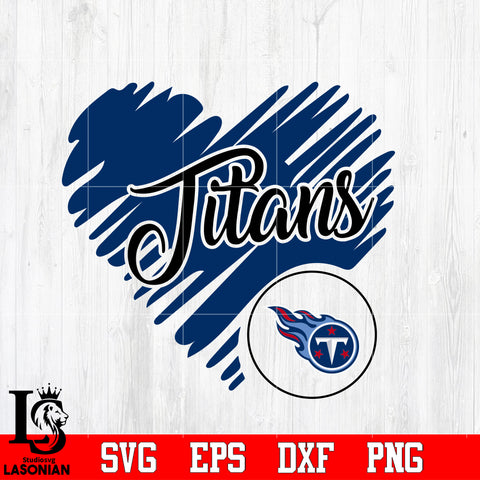 Tennessee Titans Logo,Tennessee Titans Heart NFL Svg Dxf Eps Png file