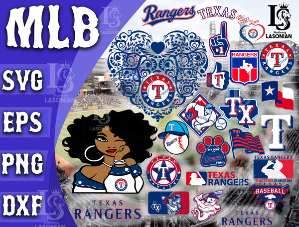 Texas Rangers All Star State SVG Silhouette Cricut Files