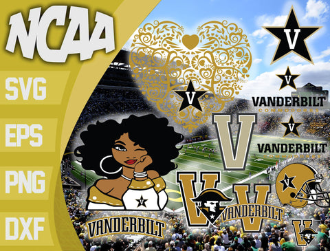 Bundle Vanderbilt Commodores svg eps dxf png file