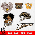 Bundle NCAA Western Michigan Broncos eps dxf png file