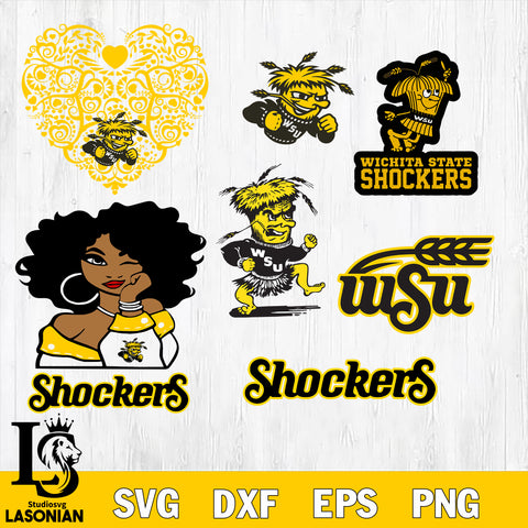 Bundle Wichita State Shockers svg eps dxf png file