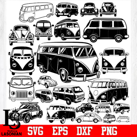 Wolkswagen car bundle svg eps dxf png file