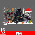 baby yoda christmas, star wars christmas PNG file, Digital Download