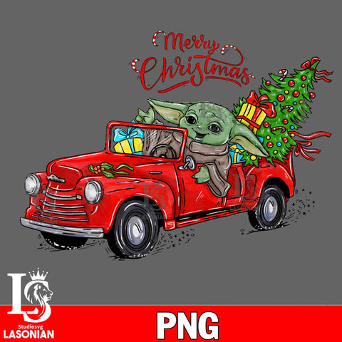 baby yoda merrry christmas PNG file, Digital Download